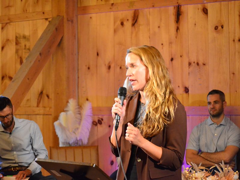 Brooke Schnorr speaking at Proximity No. 1
