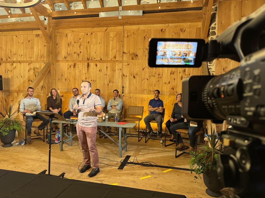 A talk being filmed by Focus Point Creative