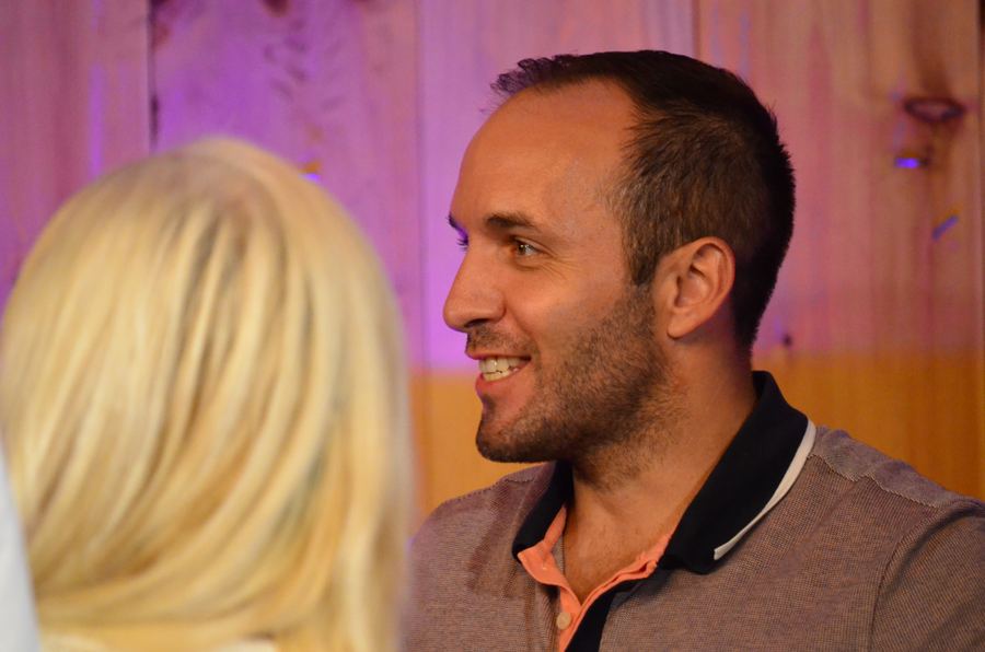 Nick Liberatore with a guest after the talks