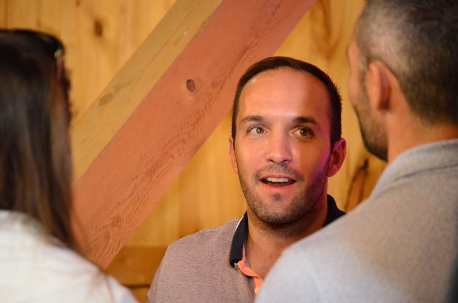 Nick Liberatore talking with guests