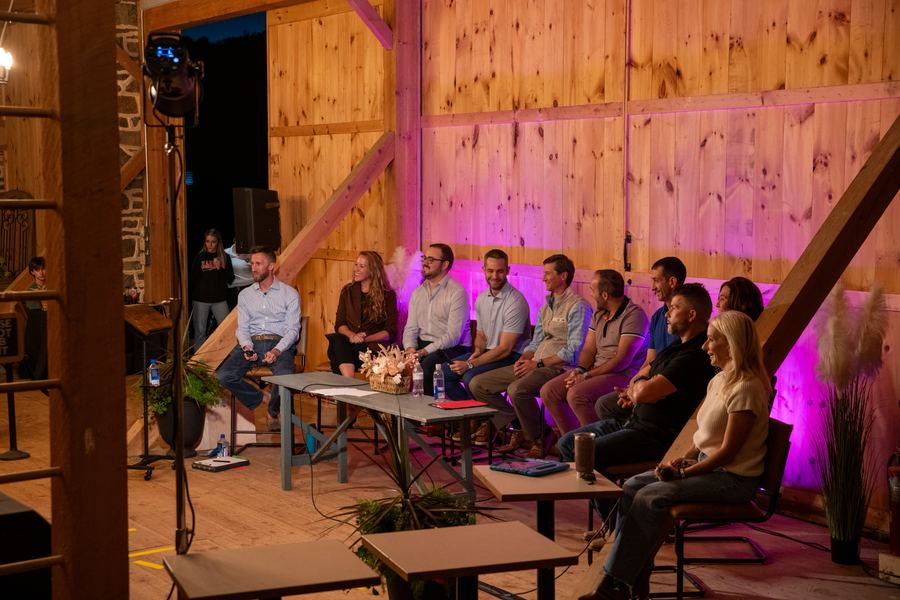 The speakers during the student questions