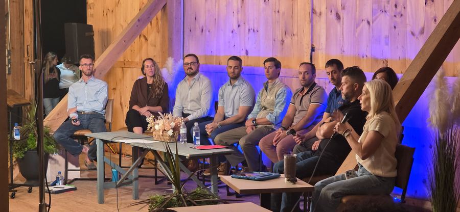 The speakers during the student questions