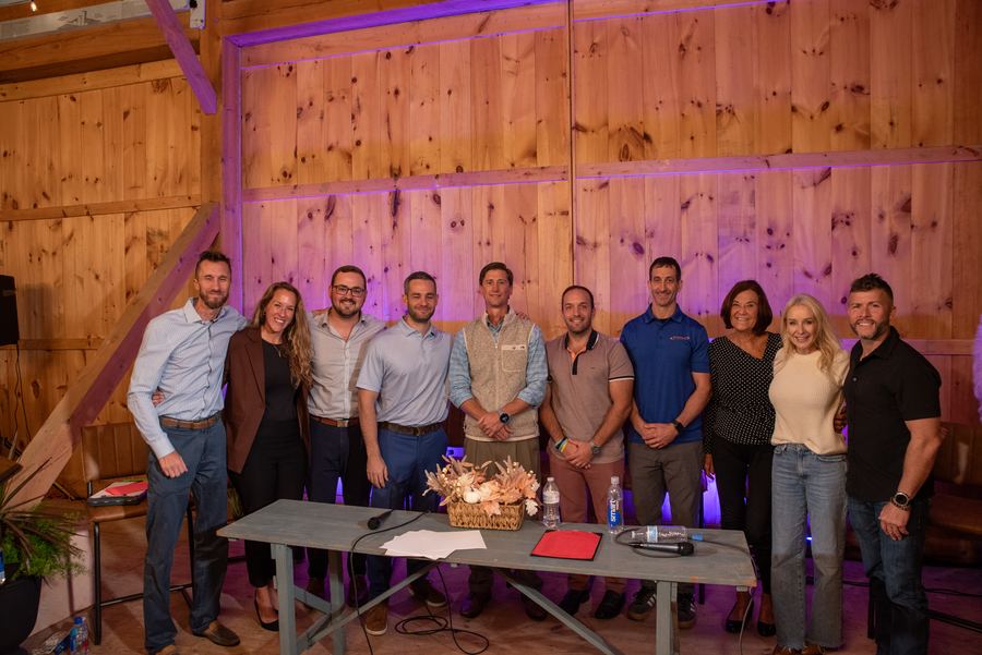All ten speakers together on stage at the end of the night